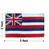 2'x3' Hawaii Nylon Outdoor Flag